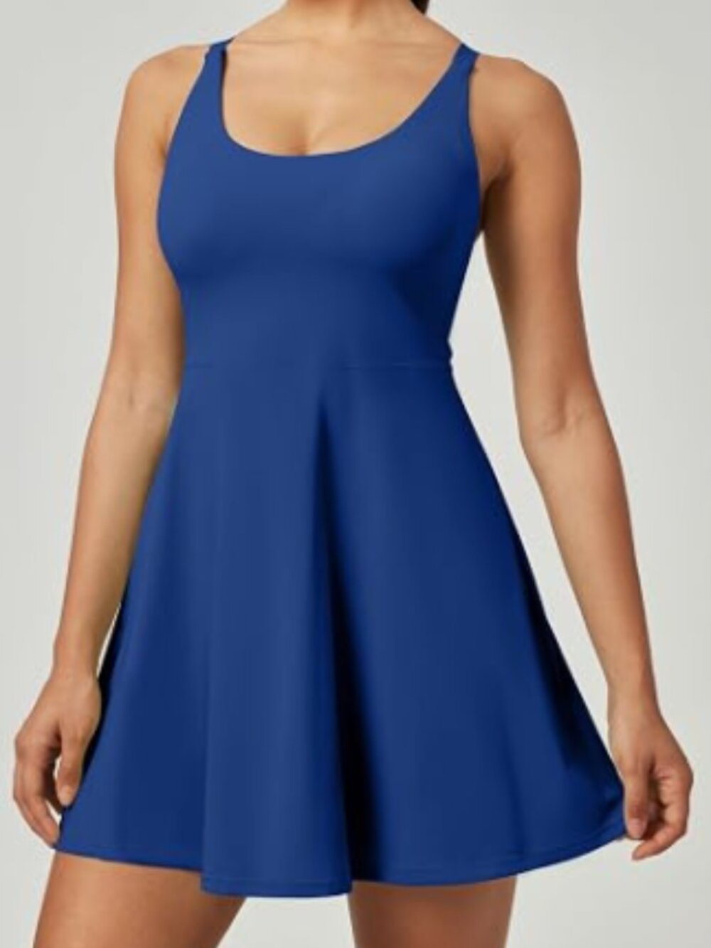 Tennis Dresses for Women Athletic Dress Shorts Underneath Workout Dress Blue